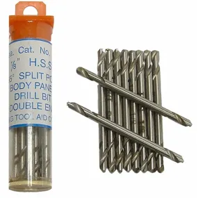 10 Pieces 1/8" Stubby Body Panel HSS Double End Drill Bits