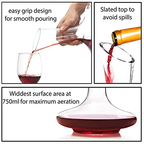 100% Lead Free Crystal Glass  Wine Decanter