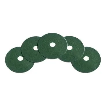 12" Green Heavy Duty Scrub & Top Layer Floor Removal Pads - Case of 5