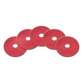 13" Red Commercial Floor Buffing Pads - Case of 5