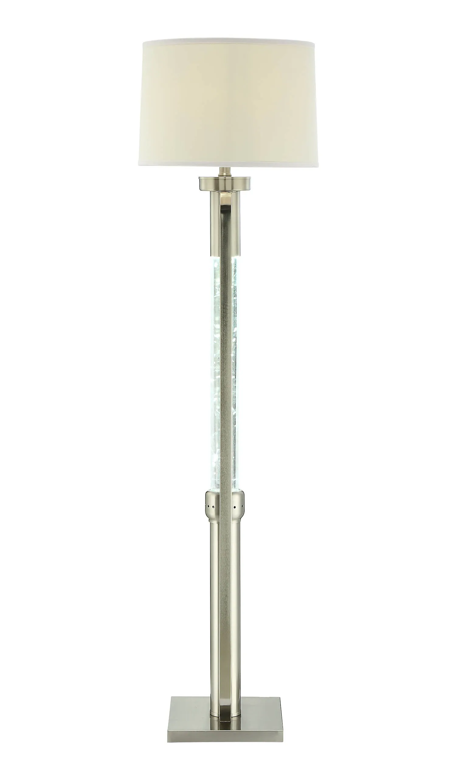 15" X 15" X 58" Sand Nickel Floor Lamp