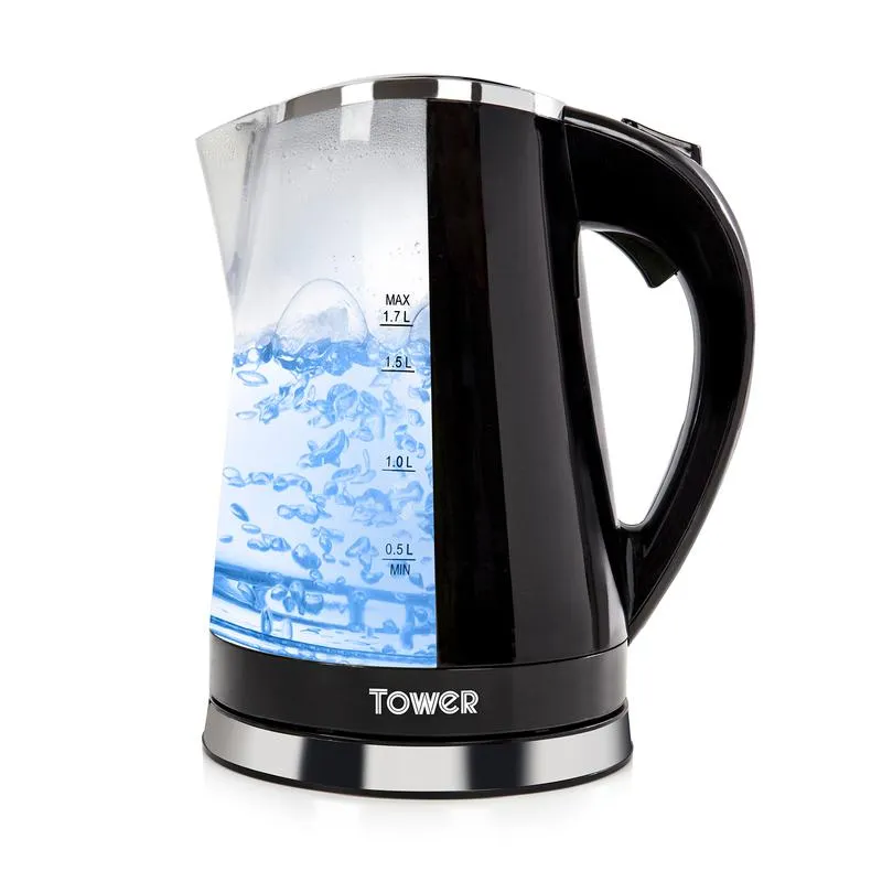 1.7L LED Colour Changing Kettle Black