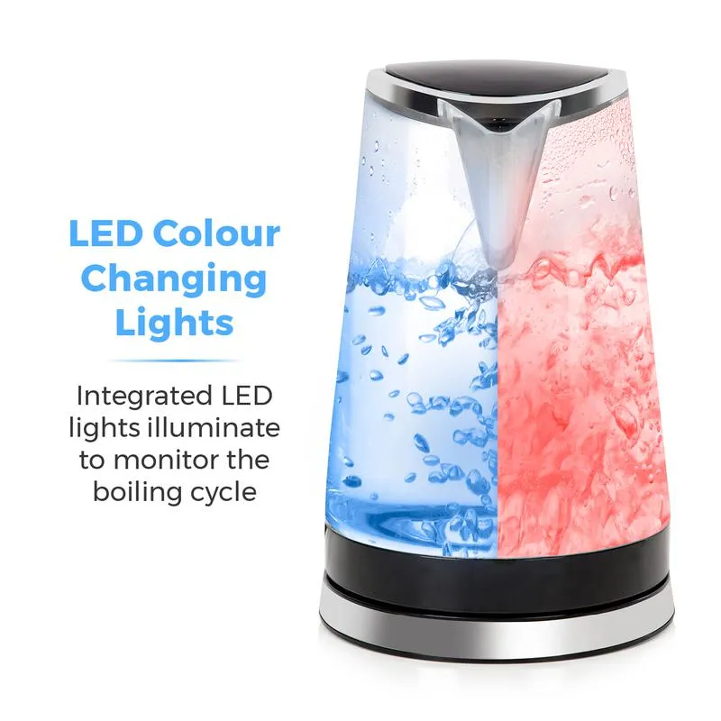 1.7L LED Colour Changing Kettle Black