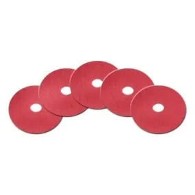 19" Red Light Duty Floor Scrubbing Pads - Case of 5