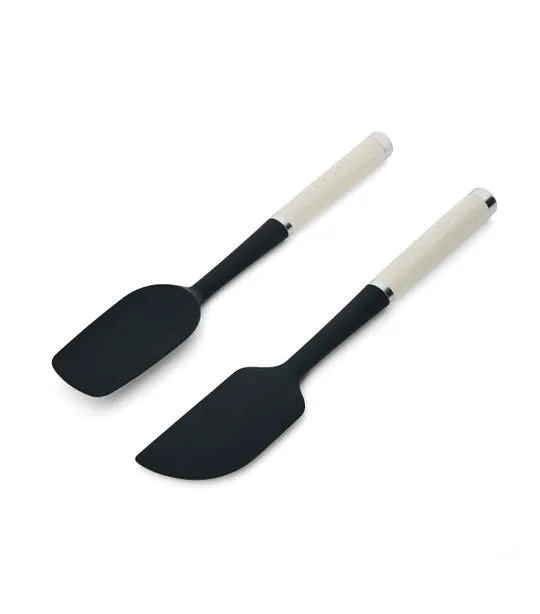 2-Piece Silicone Spatula Set Almond Cream