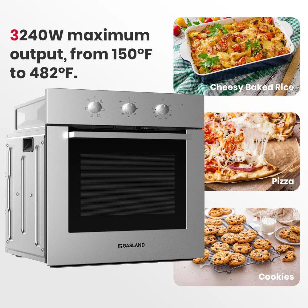 24" 2.3Cu.f 5 Modes Built-in Electric Single Wall Oven - Stainless Steel