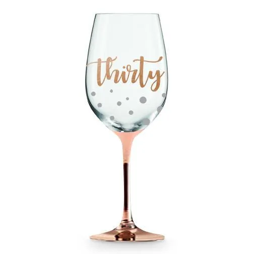 30 Rose Gold Stem Wine Glass