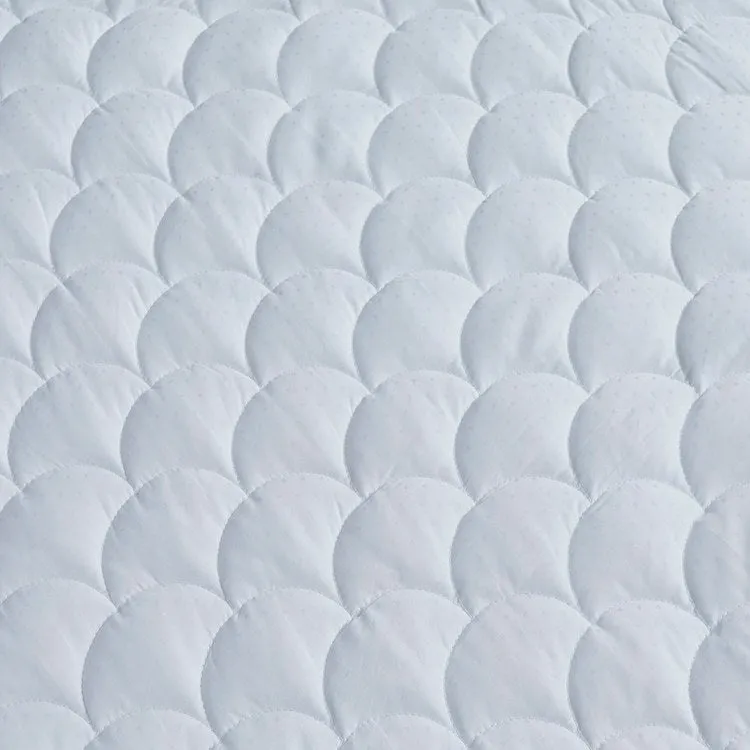 350 Thread Count Polyester-Filled Damask Dot Queen Mattress Pad