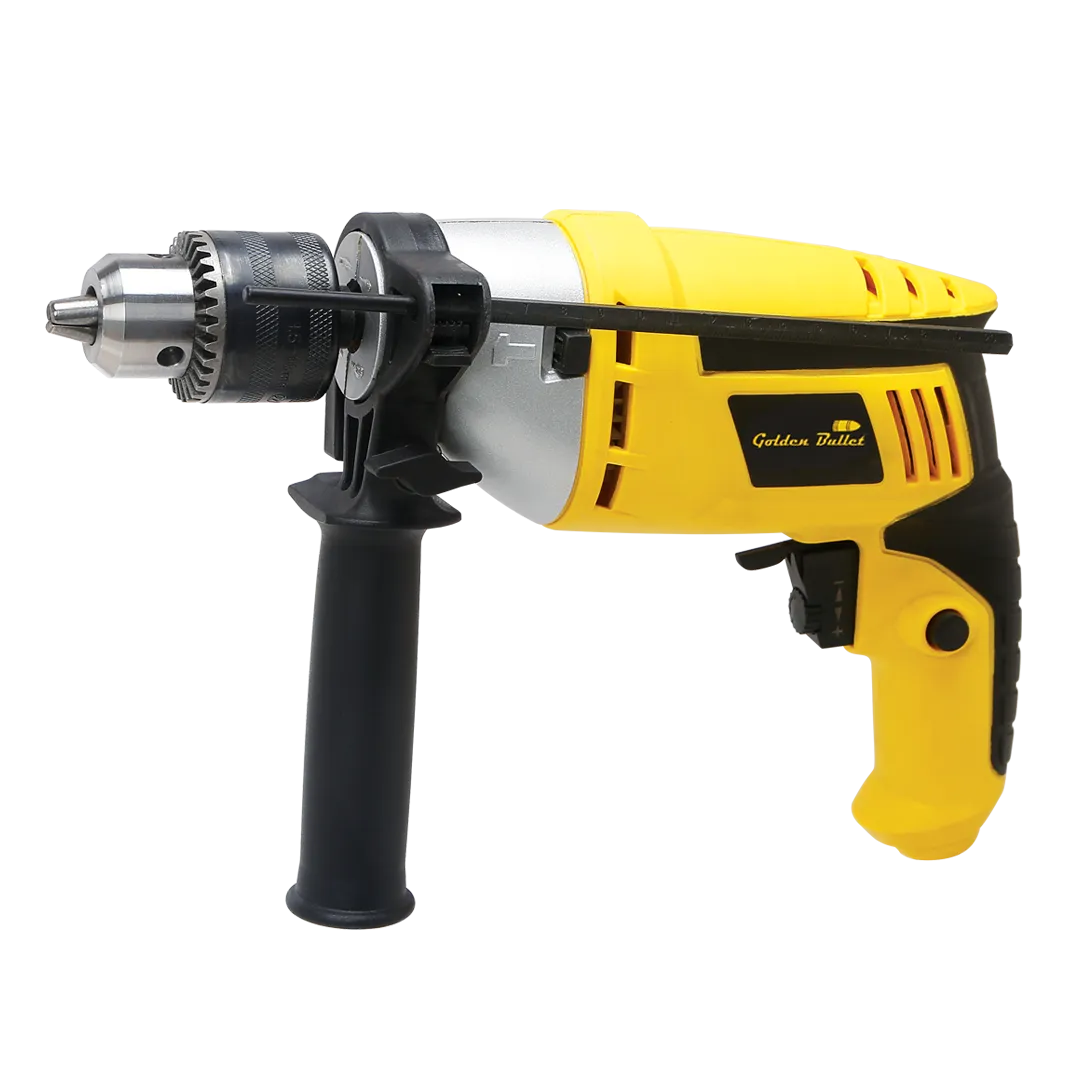 600W 13mm Reversible Impact Drill Machine with Variable Speed HI93   3 Drill Bits