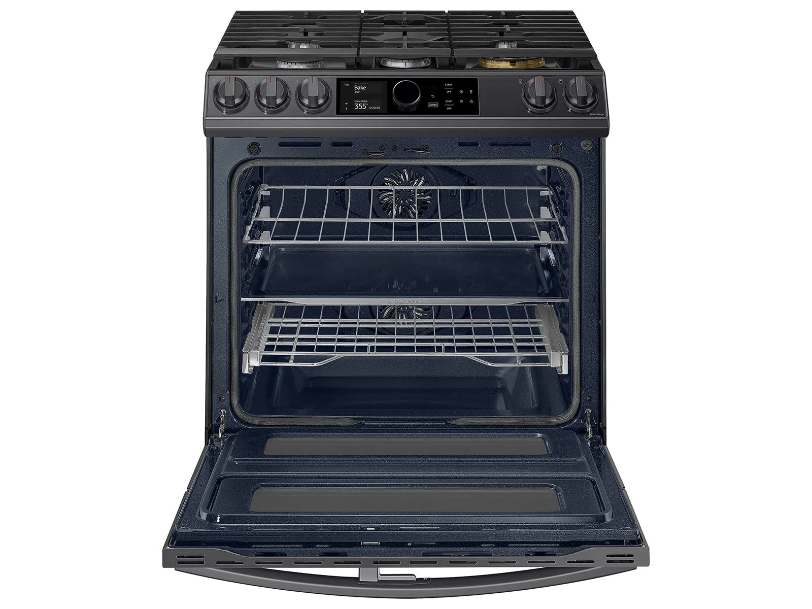 6.3 cu. ft. Flex Duo(TM) Front Control Slide-in Dual Fuel Range with Smart Dial, Air Fry, and Wi-Fi in Black Stainless Steel - (NY63T8751SG)