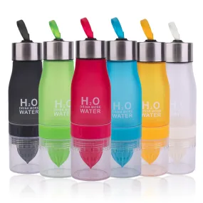 650ml Lemon Juice Cup 7 Colors Fruit Water Bottle