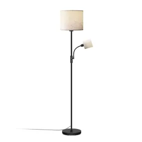 67.32In Mother Daughter Floor Lamp, Linen Shade, 3200K Brightness, 360° Adjustable Reading Light, Modern Decoration, Living Room Bed