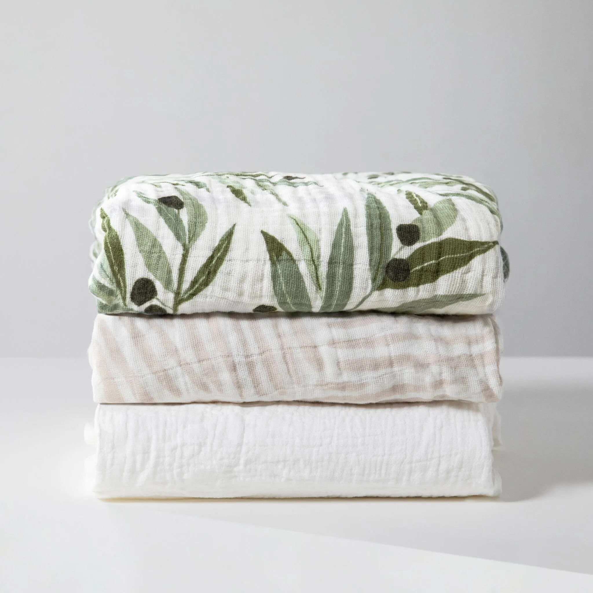 All-Stages Midi Crib Sheet | Oat Stripe