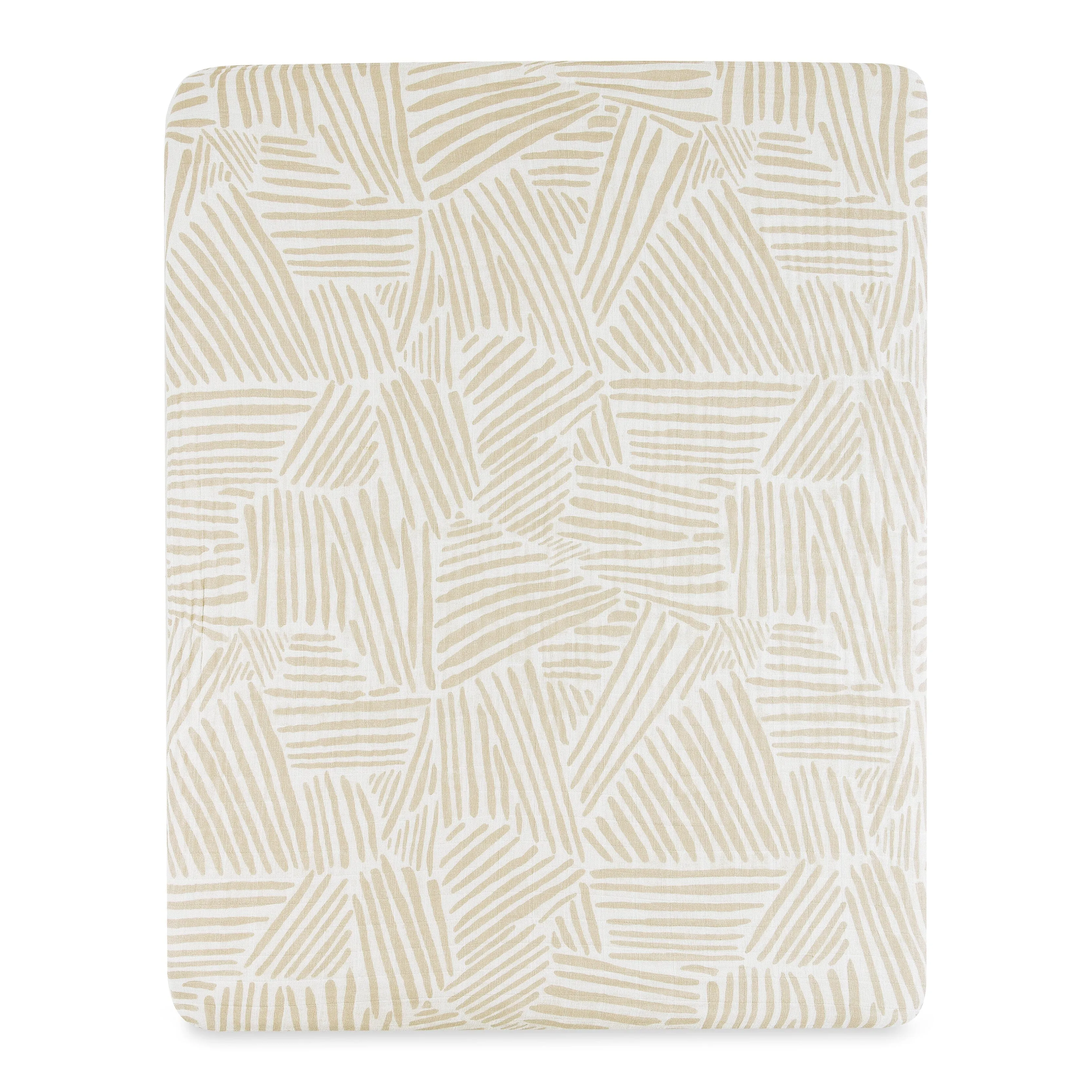 All-Stages Midi Crib Sheet | Oat Stripe