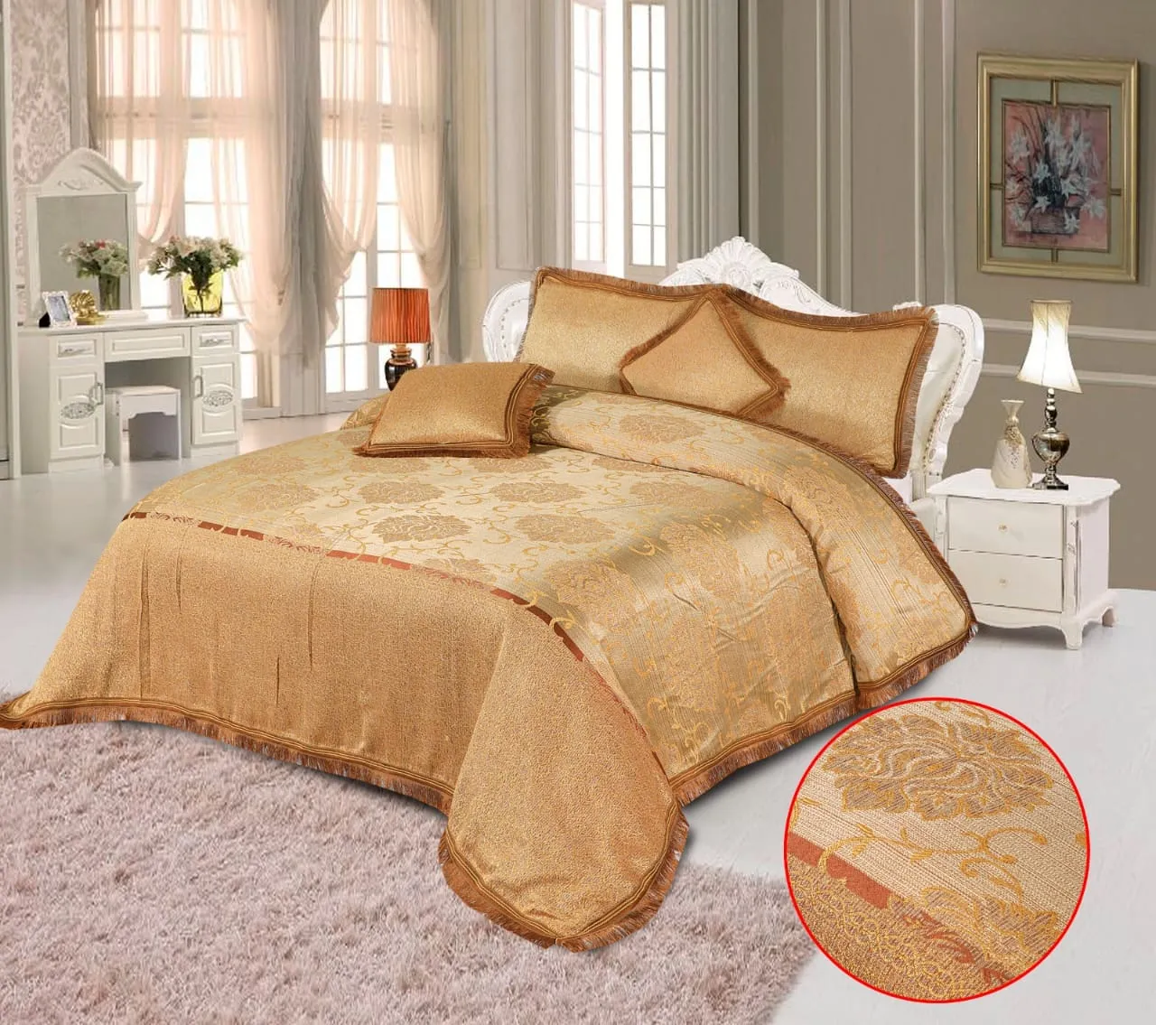 Arizona Fancy Bedsheet 5Pcs Set