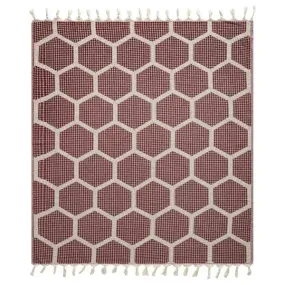 Avery 80296BUR Burgundy Throw Blanket