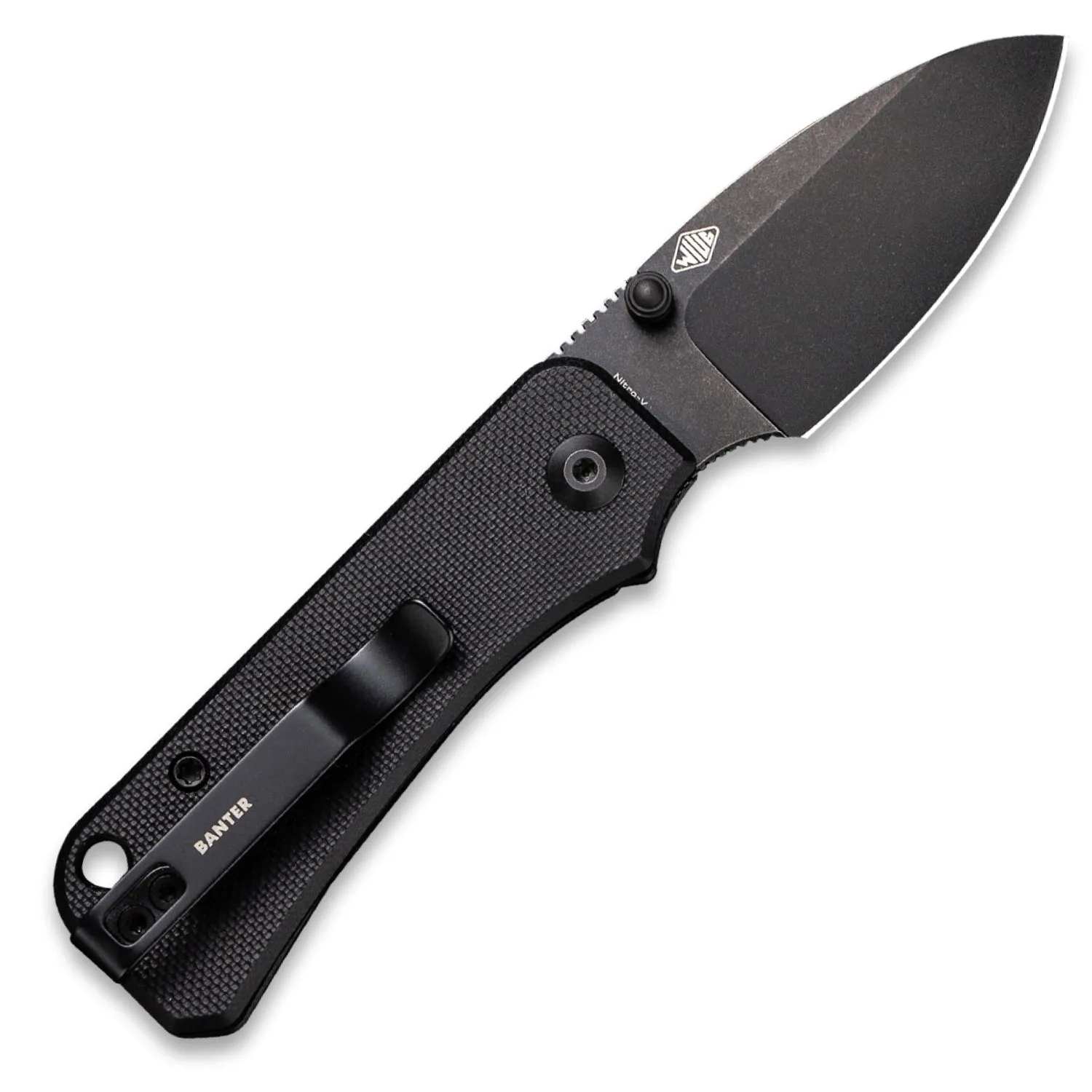 Baby Banter Pocket Knife - Black G10 - Black Stonewash Nitro V