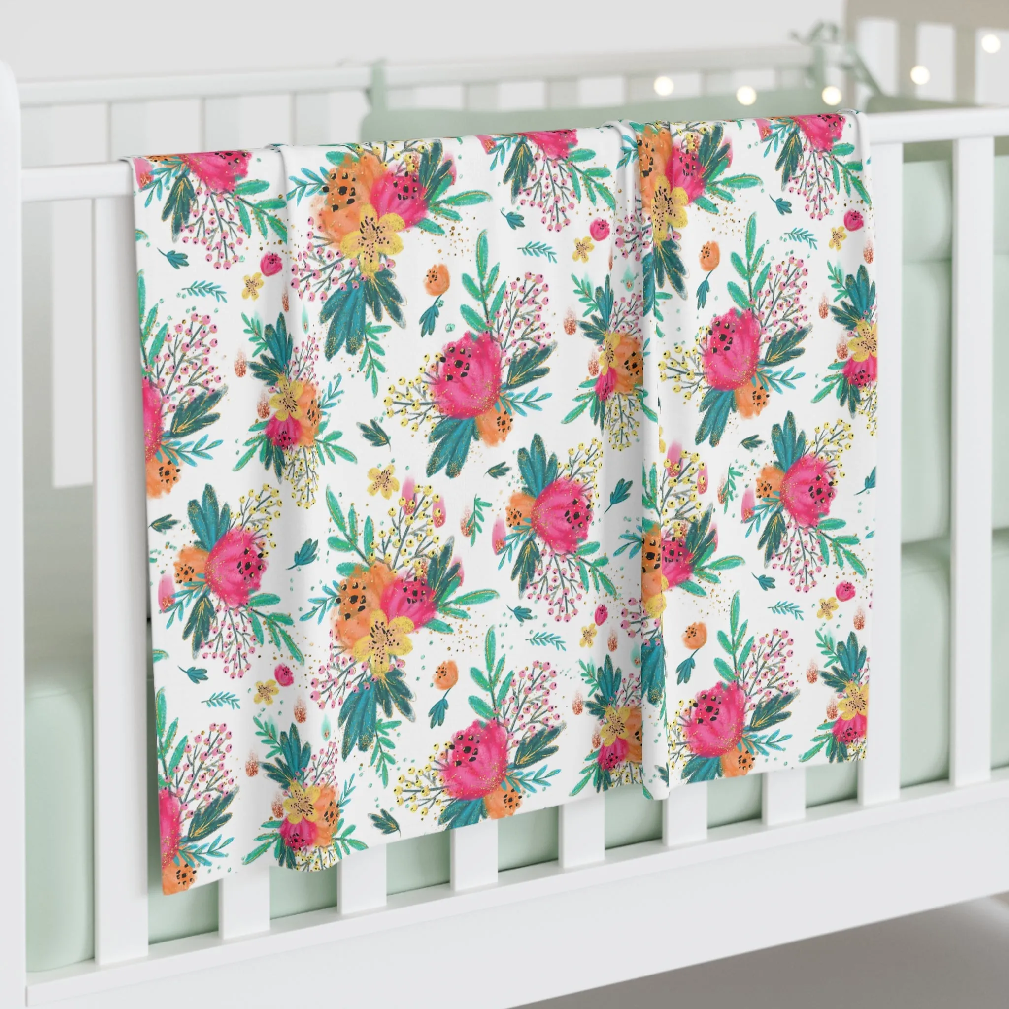 Baby Swaddle Blanket, Australian Floral Design, Baby Swaddle, Baby Shower gift