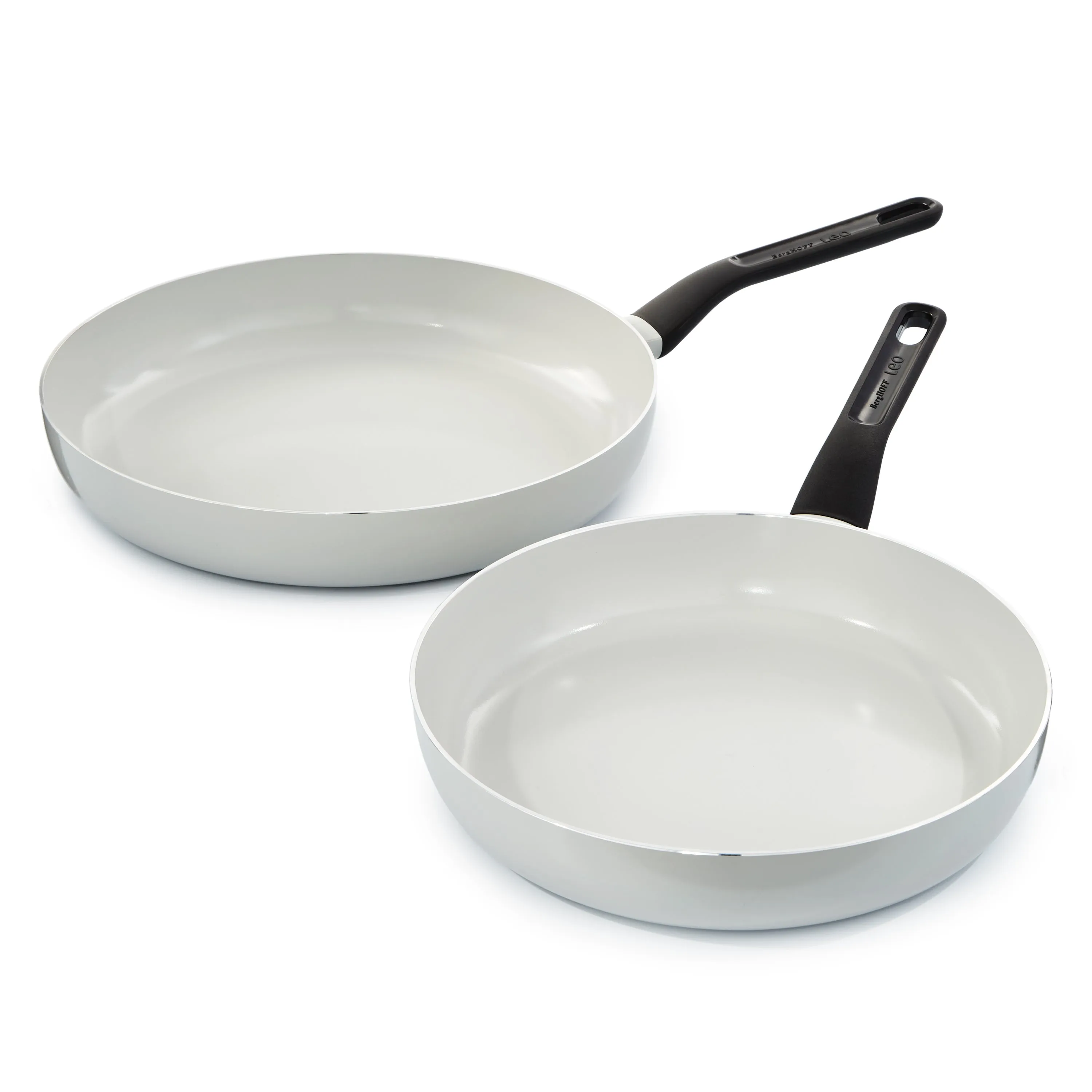 BergHOFF Leo Glints 2pc Nonstick Ceramic Large Fry Pan Set, Spirit