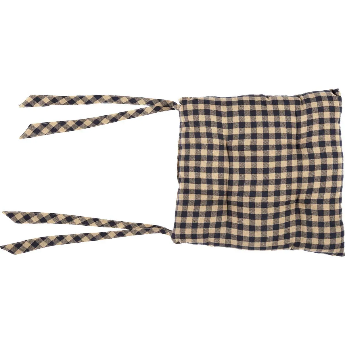 Black Check Chair Pad