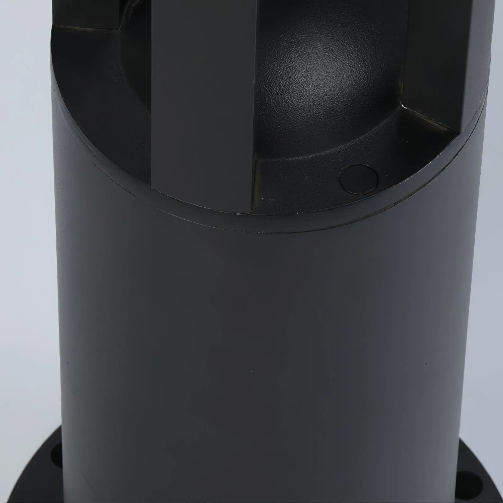 Black Cylindrical Solar Outdoor Post Light