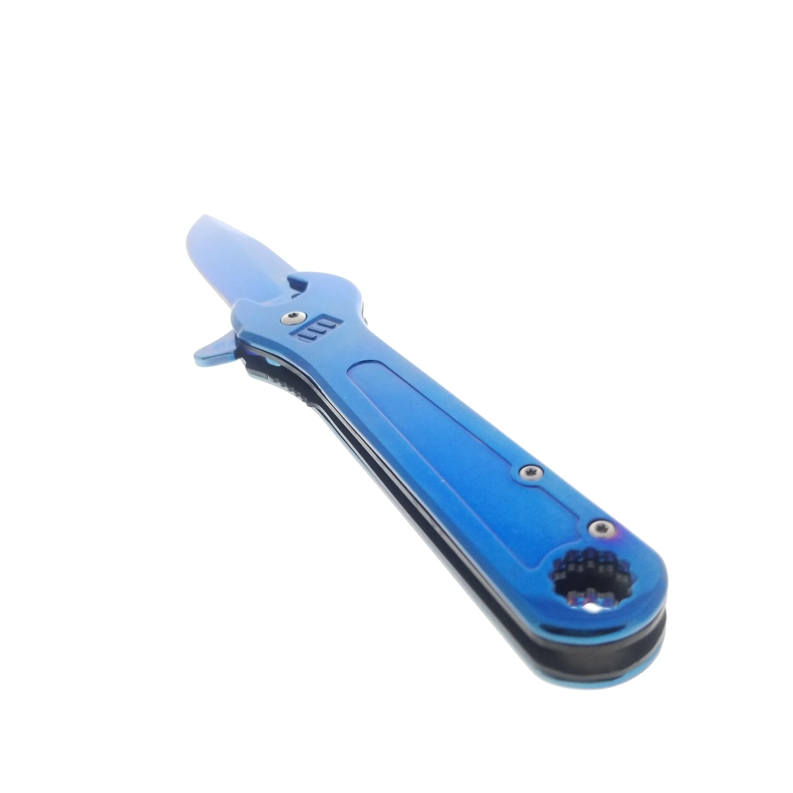 Blue Spring Assisted 4.5" Adjustable Wrench Handle Knife