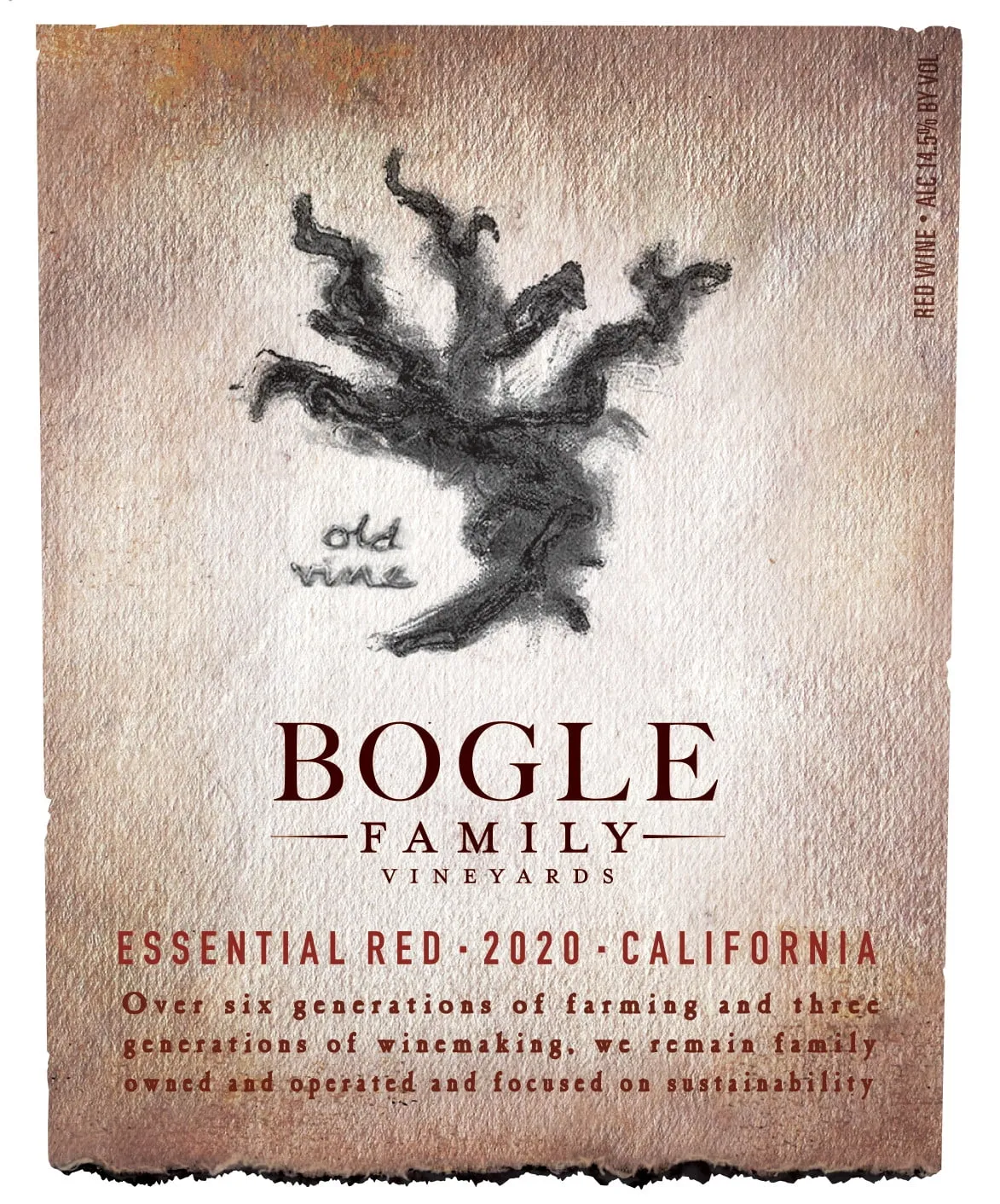 Bogle Essential Red Wine, California, 14.5% ABV, 750ml Glass Bottle, 5-150ml Servings