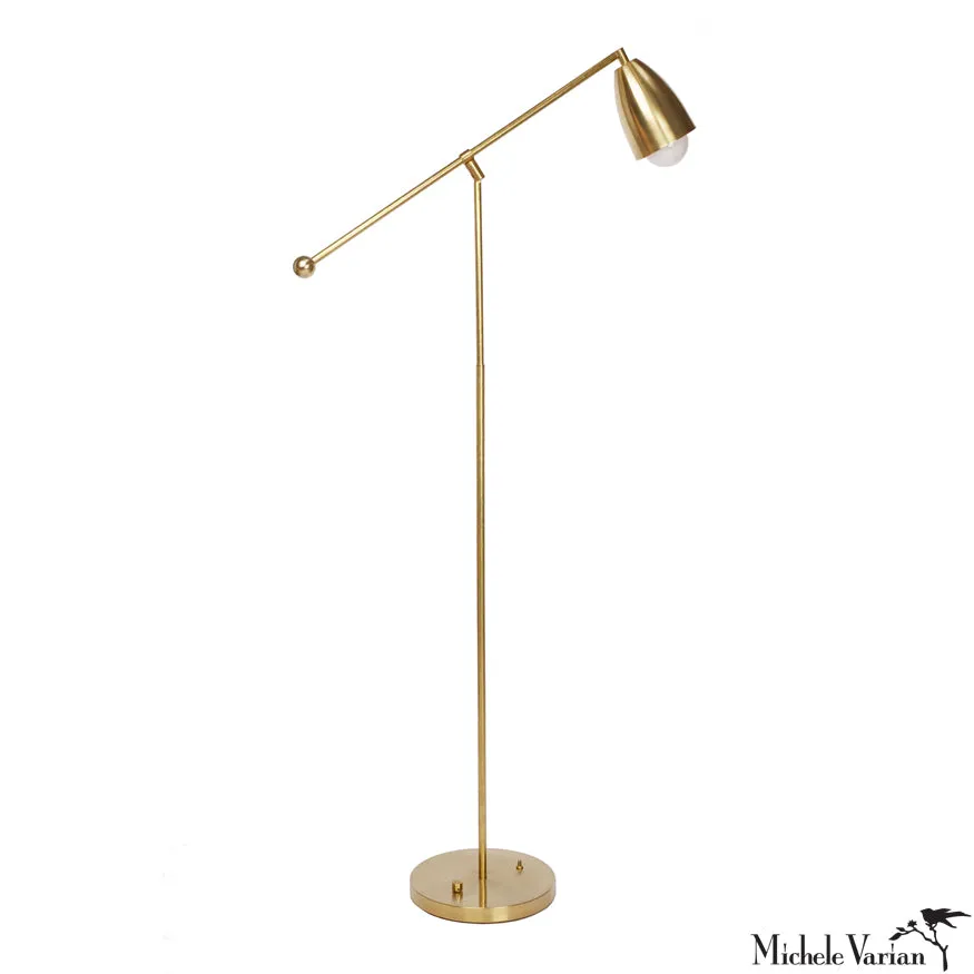 Brass Cone Axis Floor Lamp