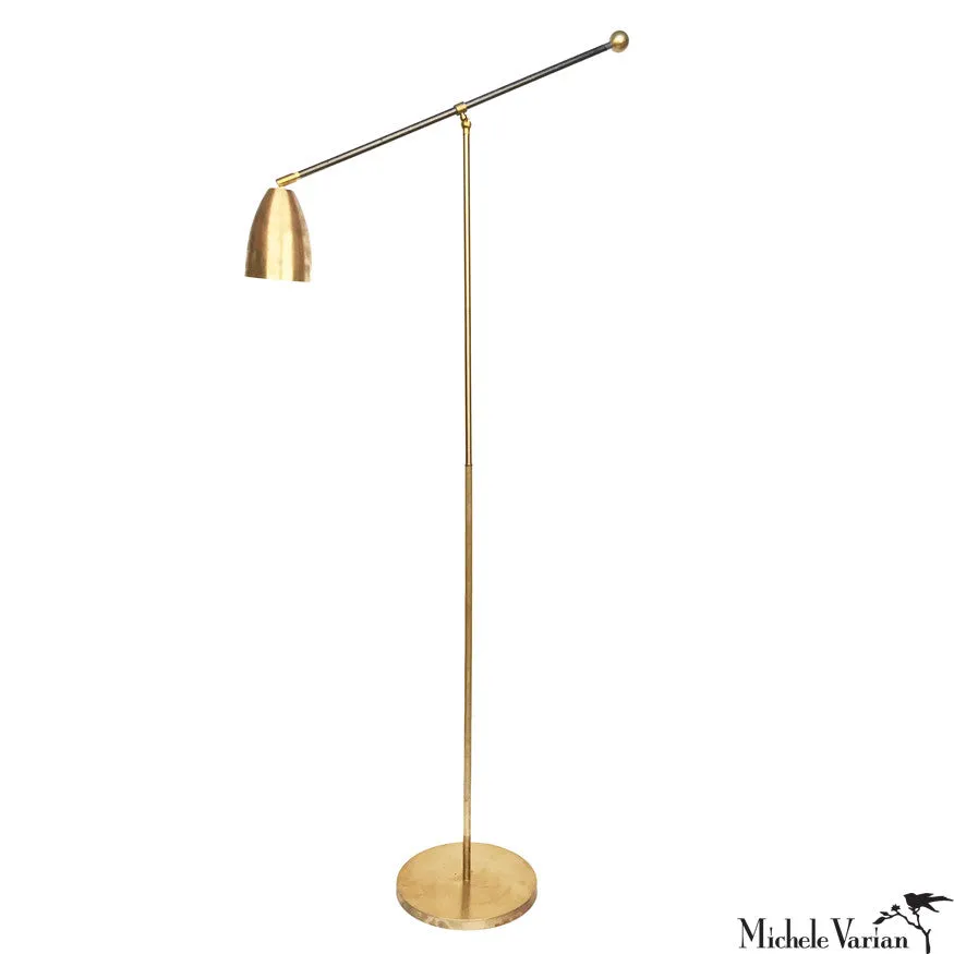 Brass Cone Axis Floor Lamp