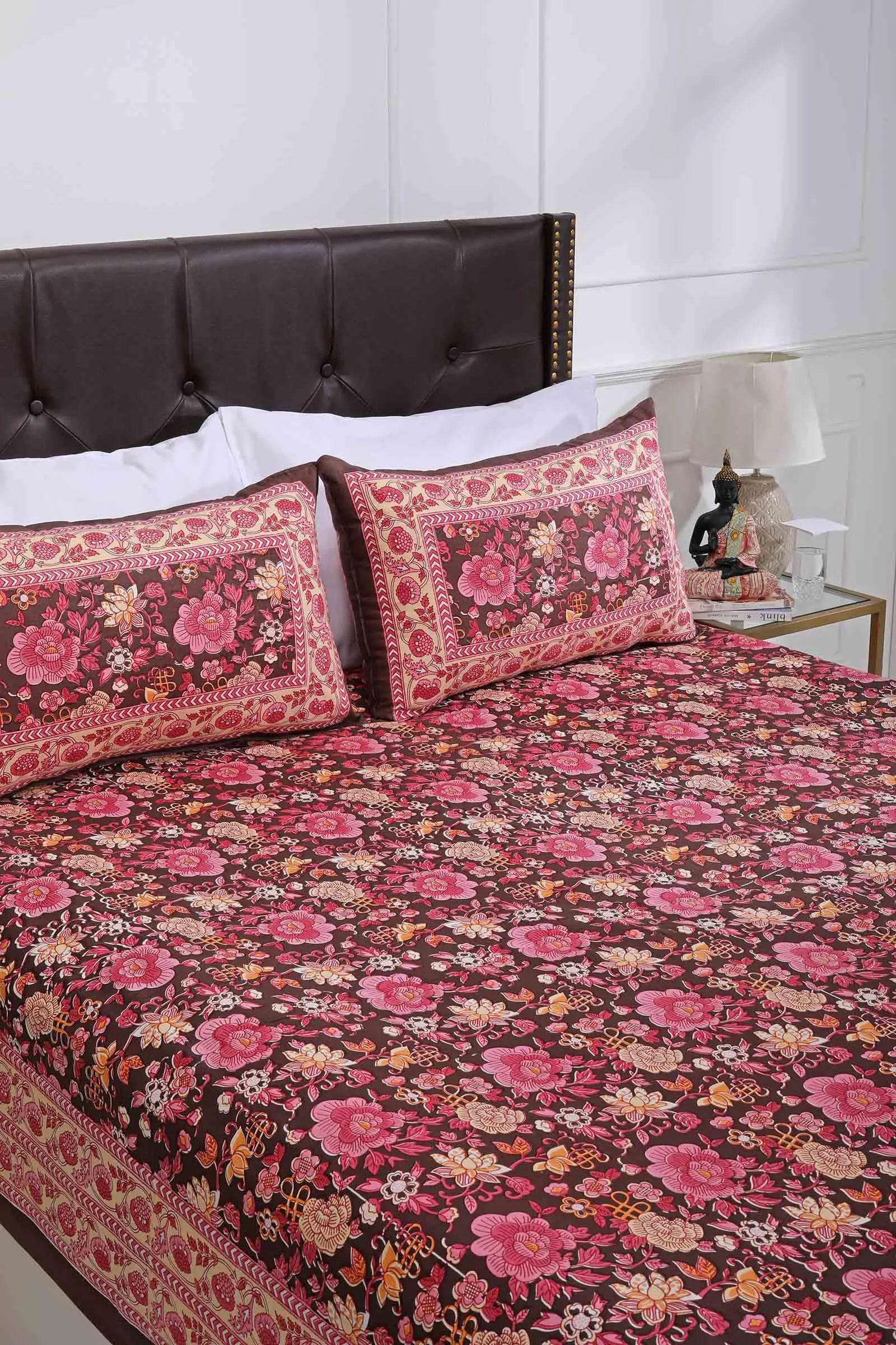 Brown Anemone Flower Bedsheet