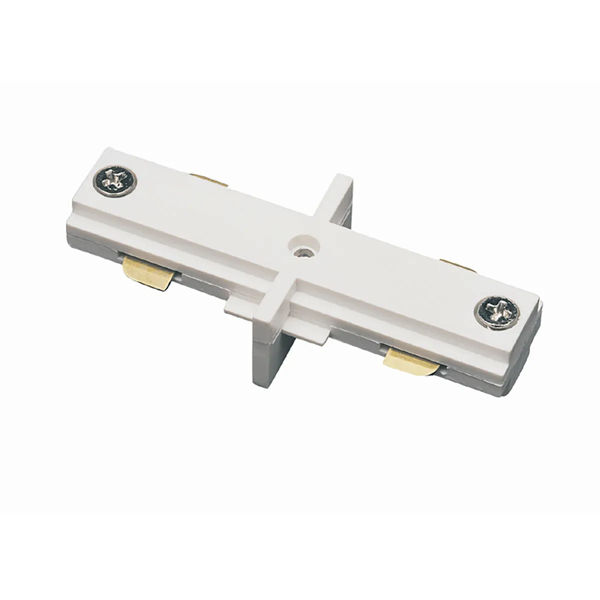 Cal Track Straight Connector (3 Wire) in White