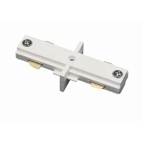 Cal Track Straight Connector (3 Wire) in White