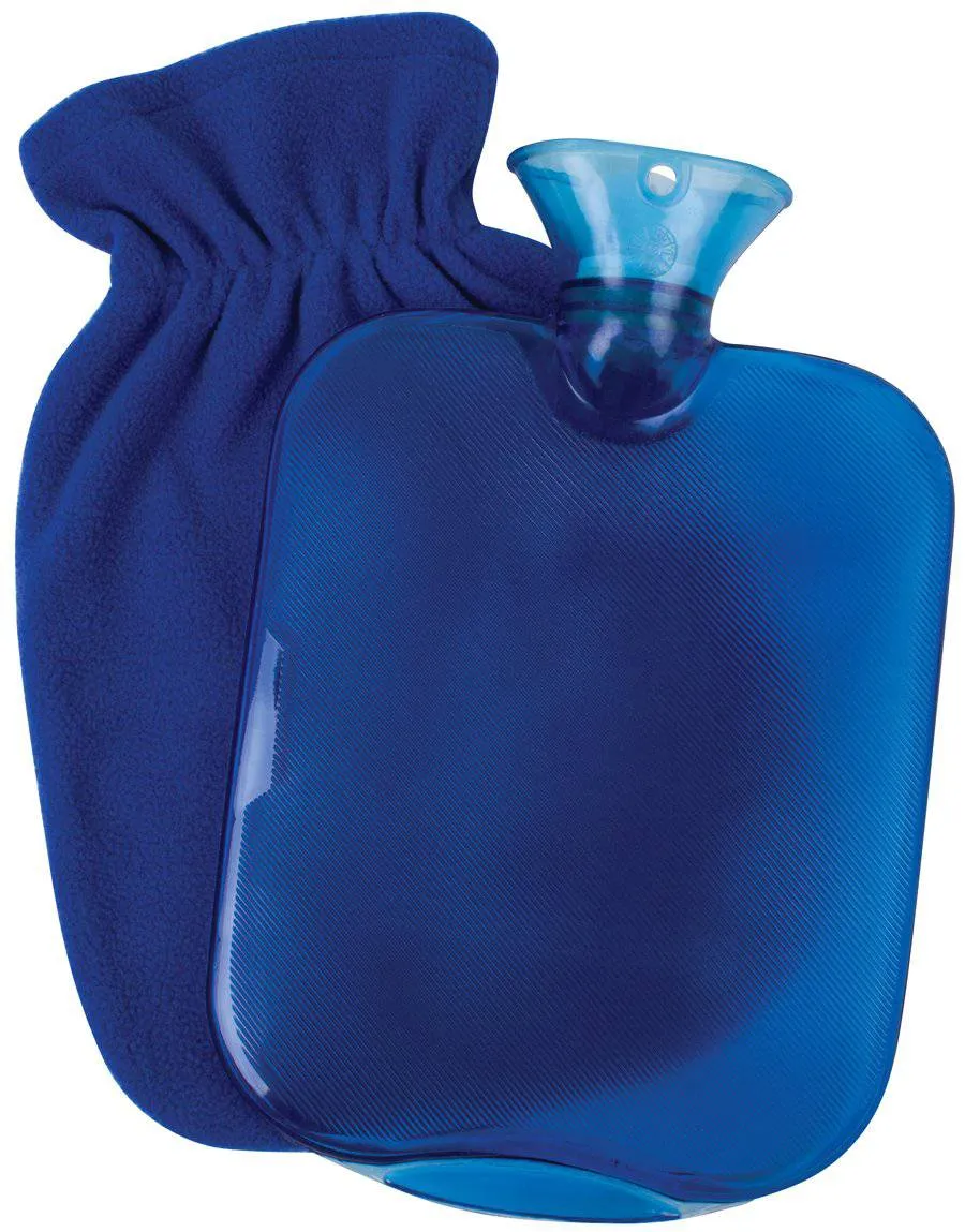 Carex Hot Water Bottle with Fleece Cover