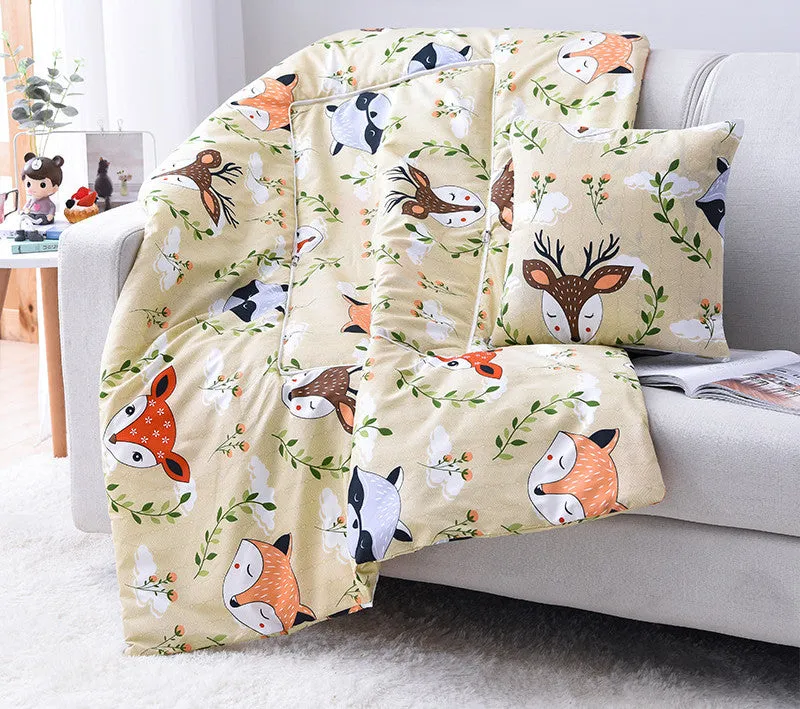 Cartoon Pillow Quilt Custom Logo Multifunctional Dual-purpose Pillow Quilt Office Nap Pillow Quilt