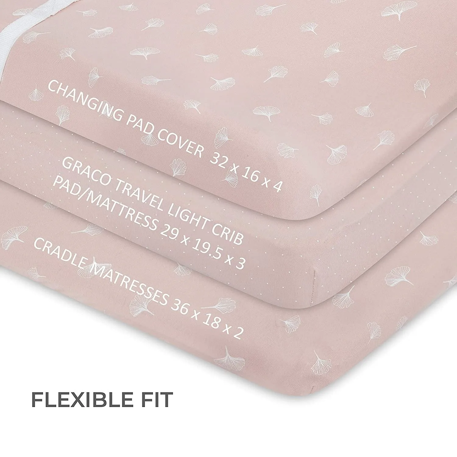 Changing Pad Cover | Cradle Sheet Set - Gingko & Pin Dot