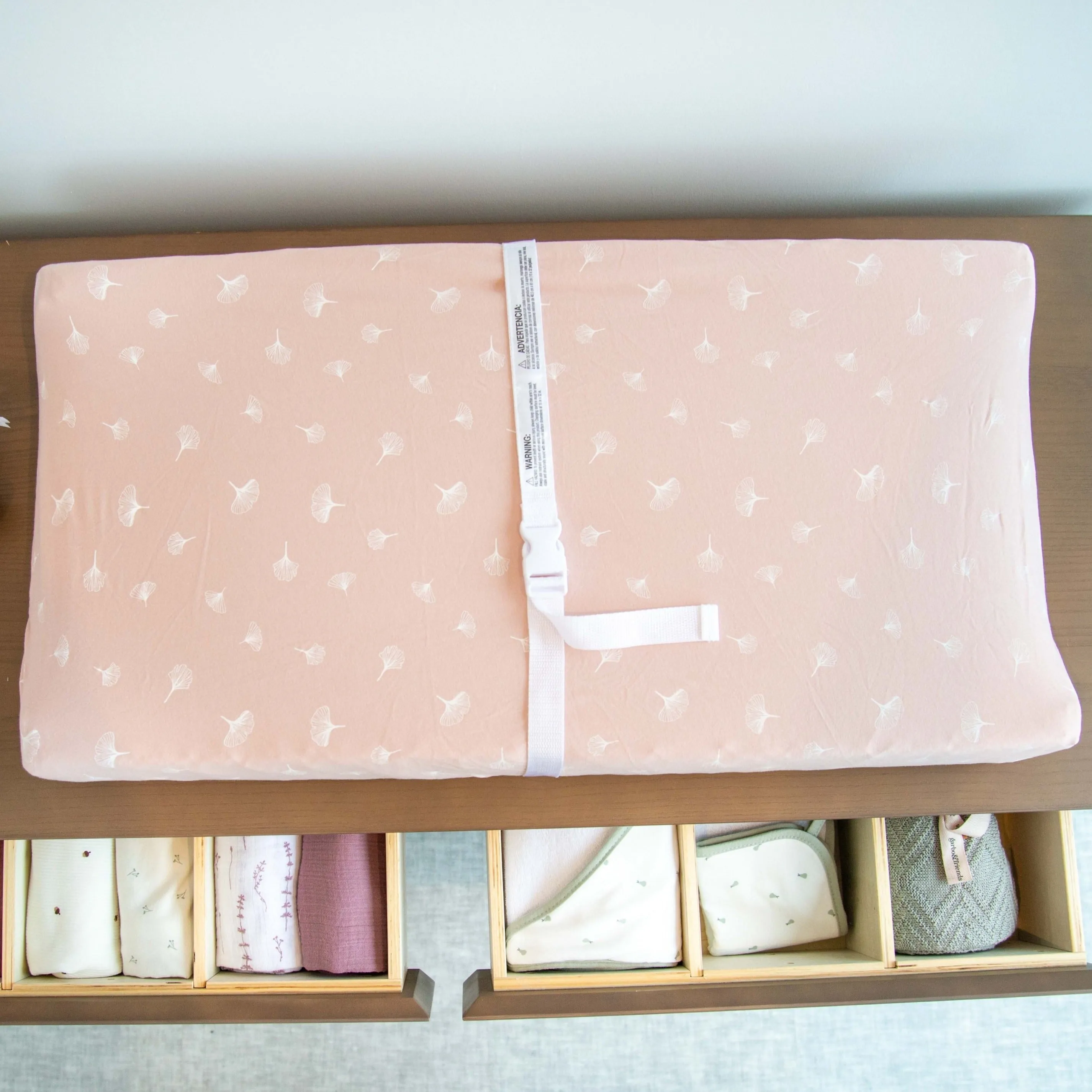 Changing Pad Cover | Cradle Sheet Set - Gingko & Pin Dot