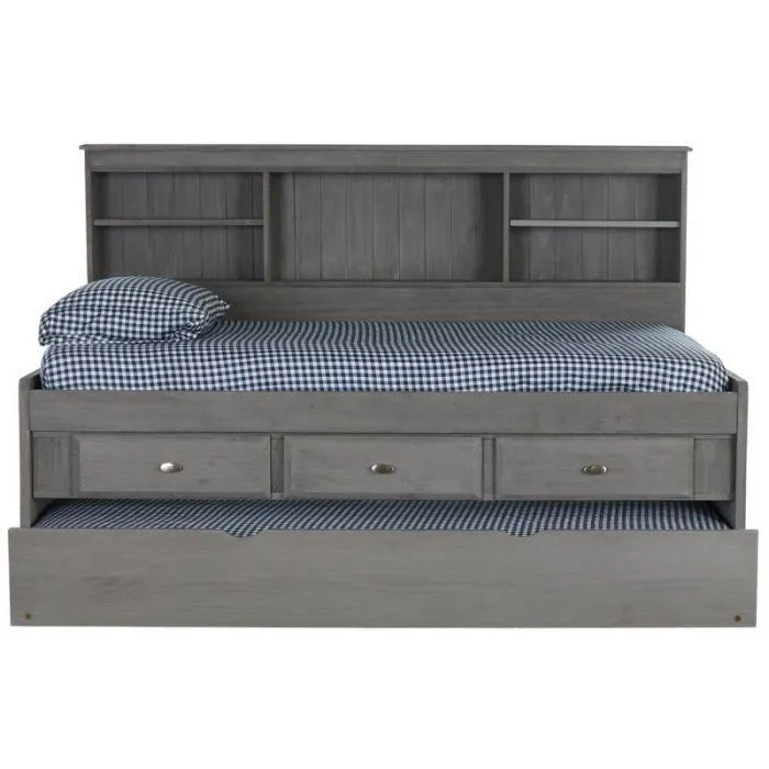 Claire Twin Size Grey Storage Bed