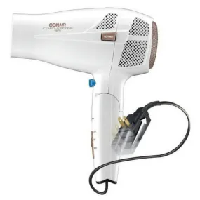 Conair 1875-Watt Folding Retractable Cord Dual Voltage Travel Dryer - White