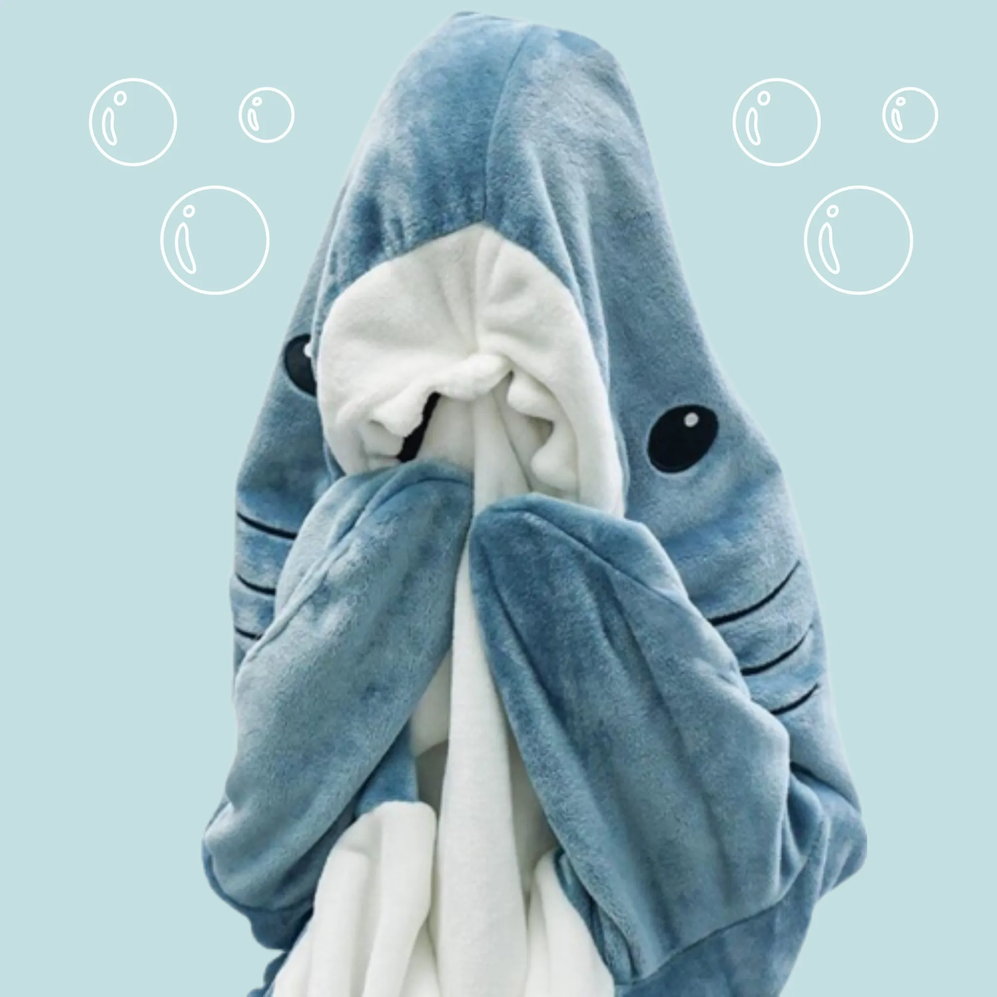 Cozy Sharkie™: Cozy Shark Hoodie Blanket For Adults