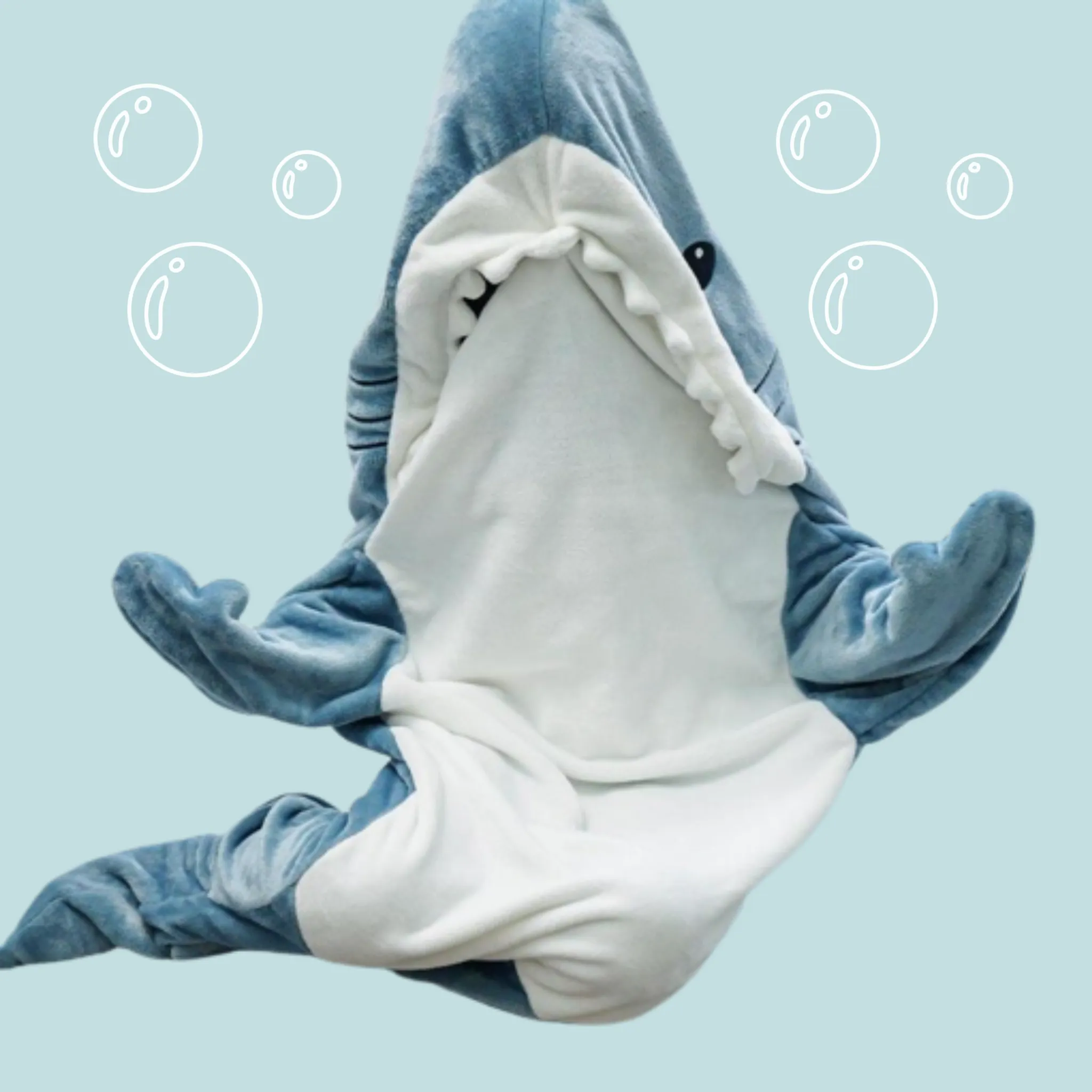 Cozy Sharkie™: Cozy Shark Hoodie Blanket For Adults