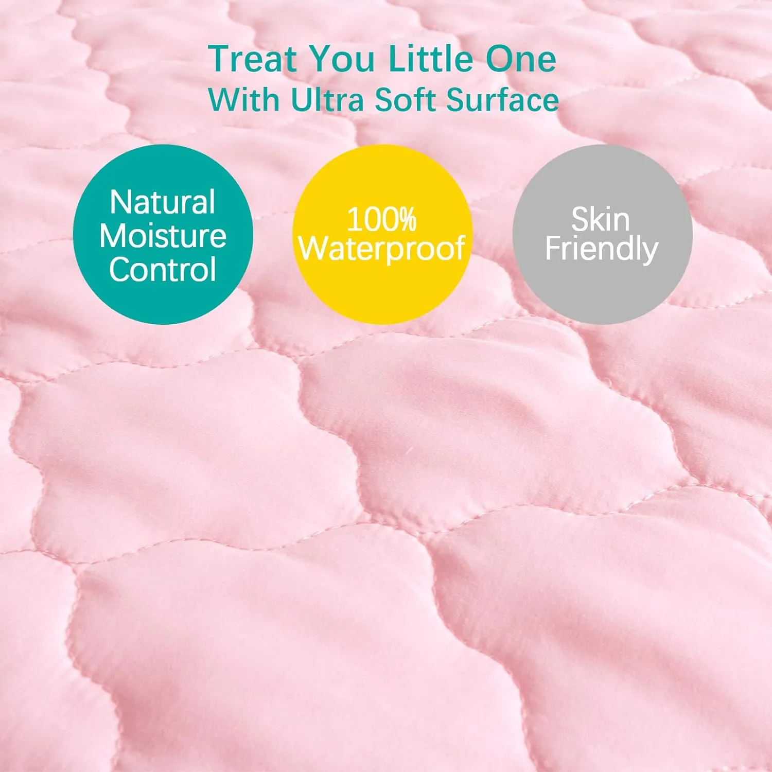 Crib Mattress Protector/ Pad Cover - Ultra Soft Microfiber, Waterproof (for Standard Crib/ Toddler Bed)