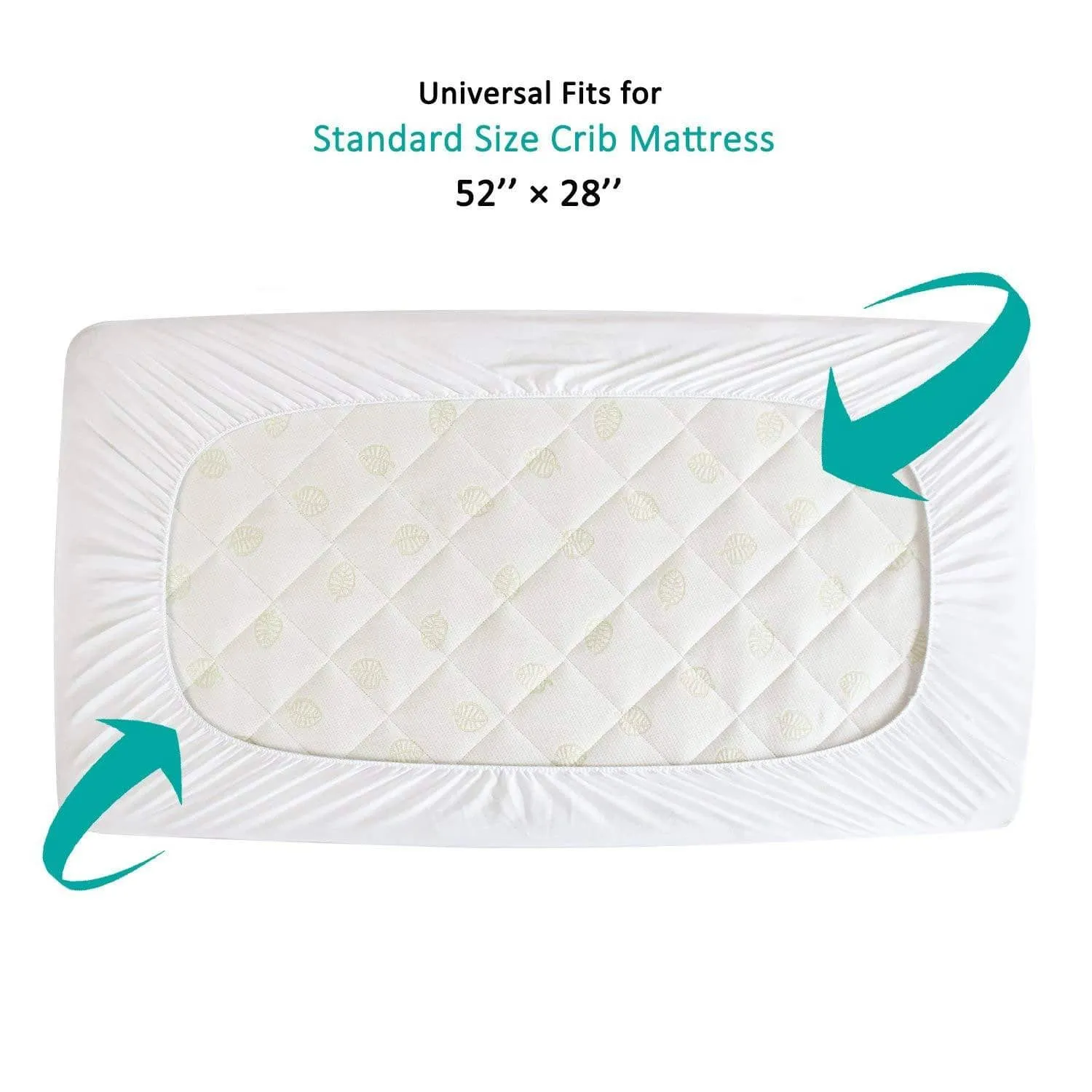 Crib Mattress Protector/ Pad Cover - Ultra Soft Microfiber, Waterproof (for Standard Crib/ Toddler Bed)