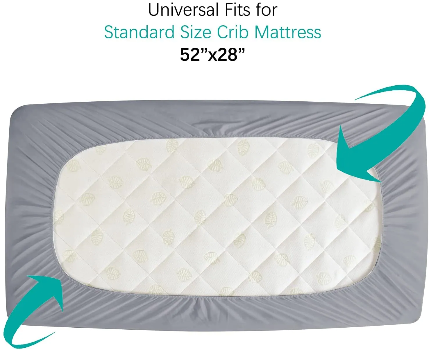 Crib Mattress Protector/ Pad Cover - Ultra Soft Microfiber, Waterproof (for Standard Crib/ Toddler Bed)