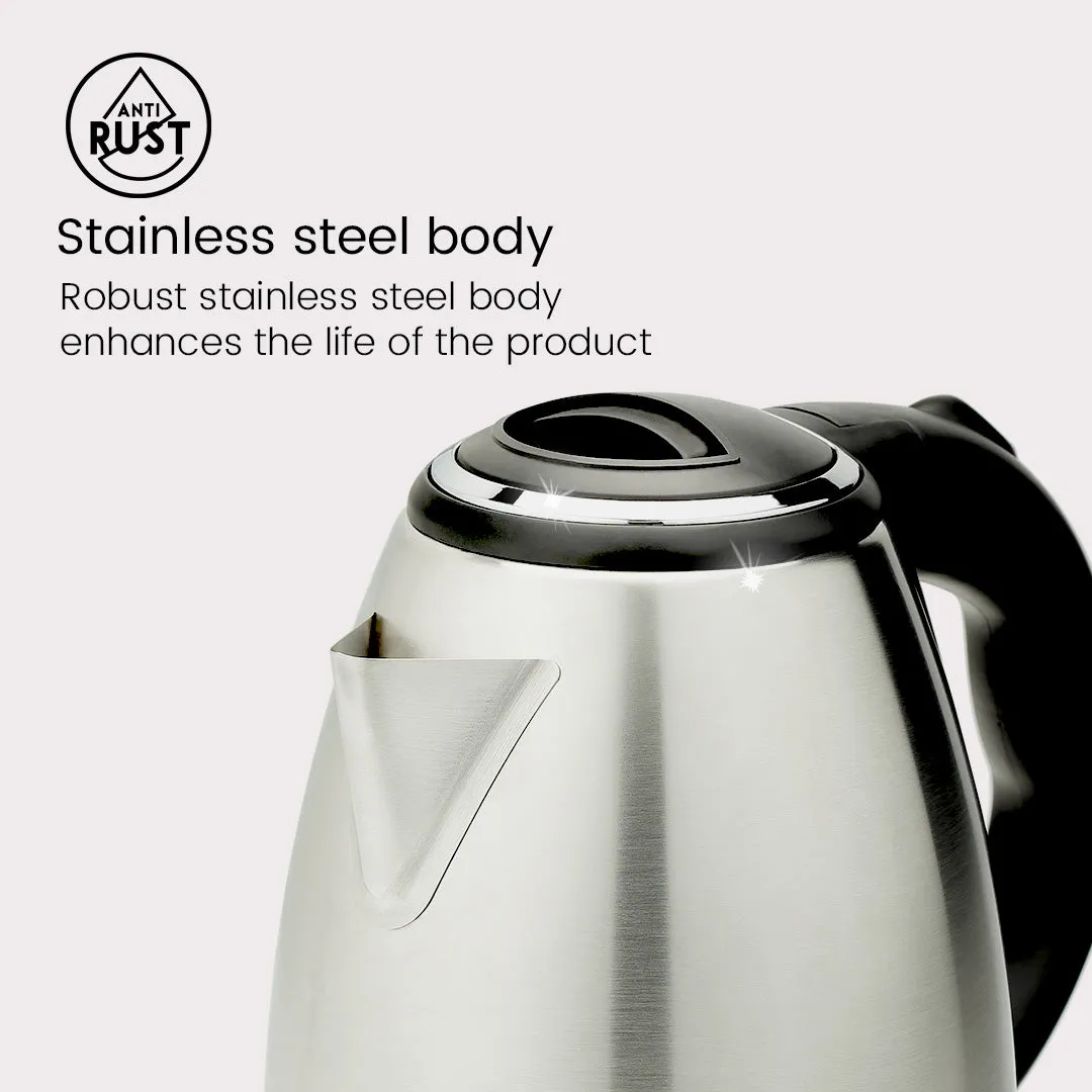 Crompton Instadelight Electric Kettle Stainless Steel 1.5 Ltr | SuperFast Boiling | Auto Shut Off | Dry Boil Protection