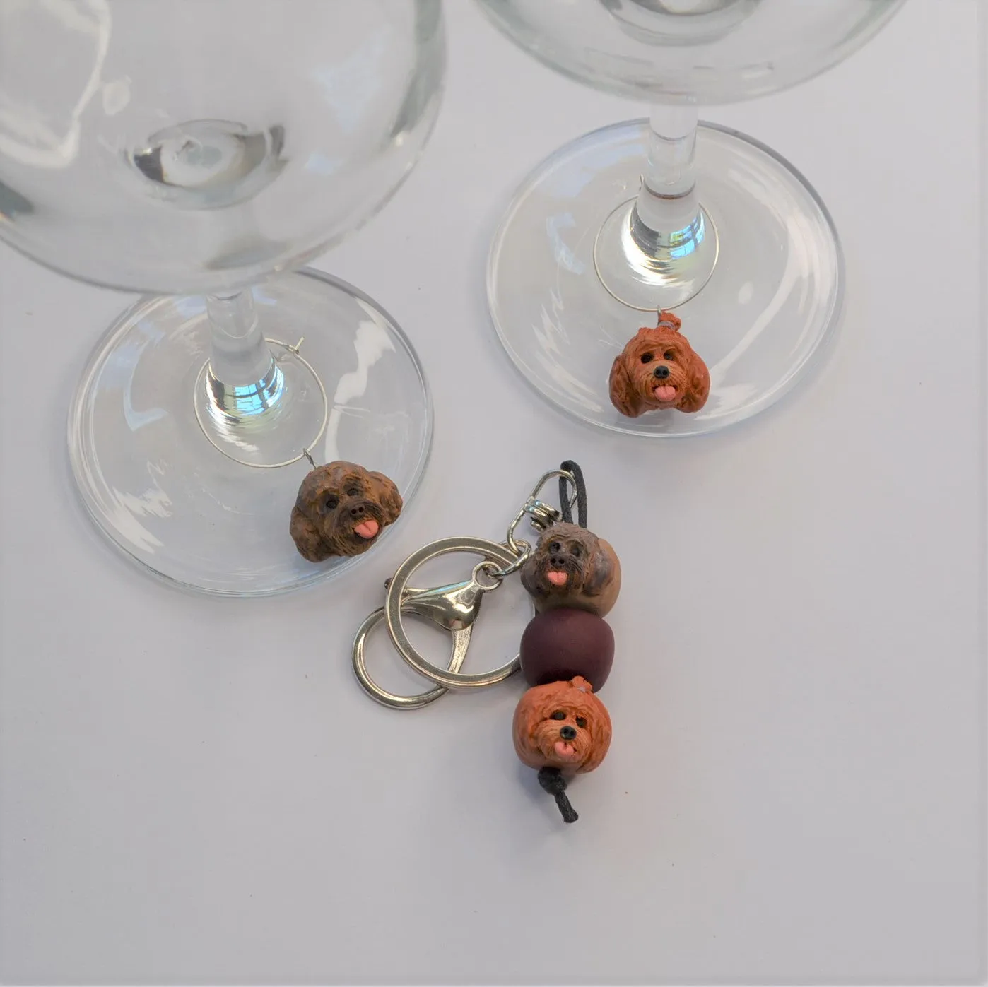 Custom pet wine glass charms