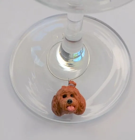 Custom pet wine glass charms