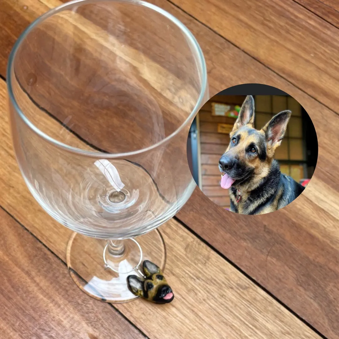 Custom pet wine glass charms