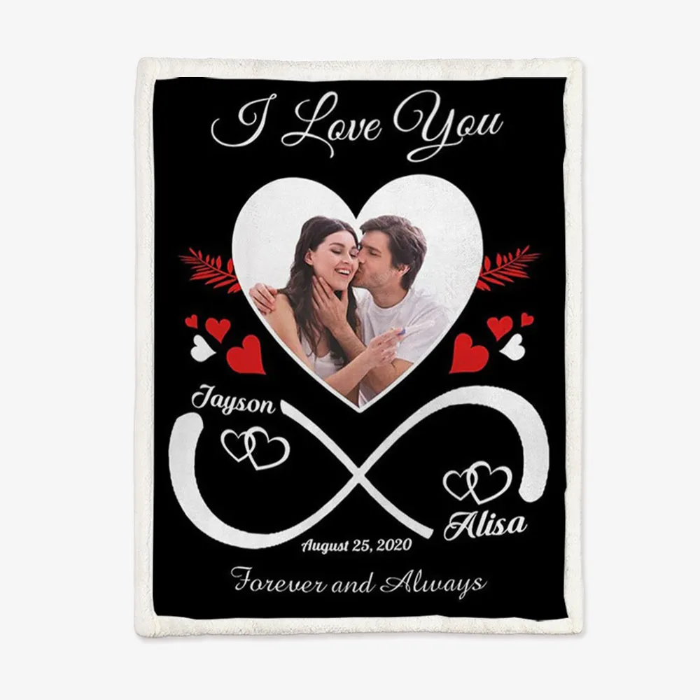 Custom Photo Fleece Blankets Gift for Him/Her