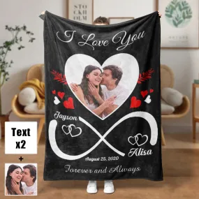 Custom Photo Fleece Blankets Gift for Him/Her