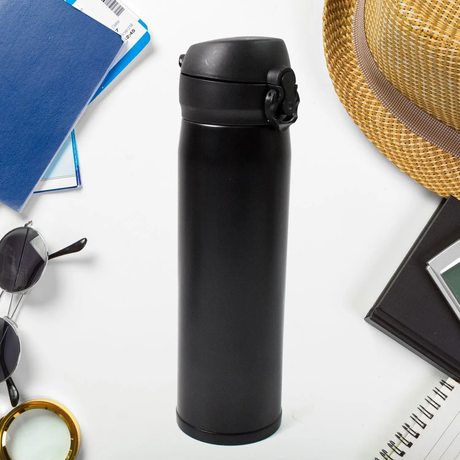 Customized / Personalized Insulated Stainless Steel Water Bottle with Easy Push Button (500 ML Approx)